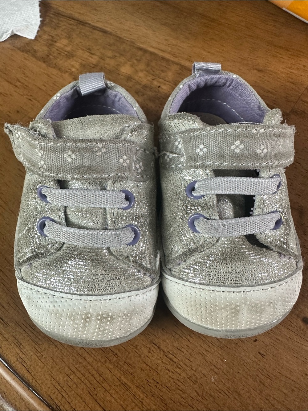 See Kai Run Silver and Purple Baby Sneakers, Size 3.5